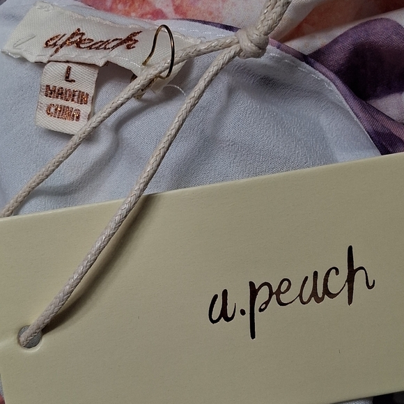 NWT a. peach Floral 2 Piece Set   Size L - Picture 10 of 12